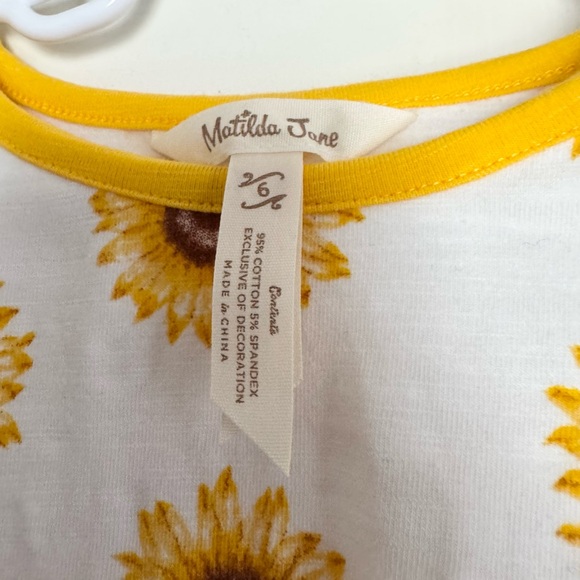 Matilda Jane White and Yellow Sunflower Tee - Picture 3 of 3